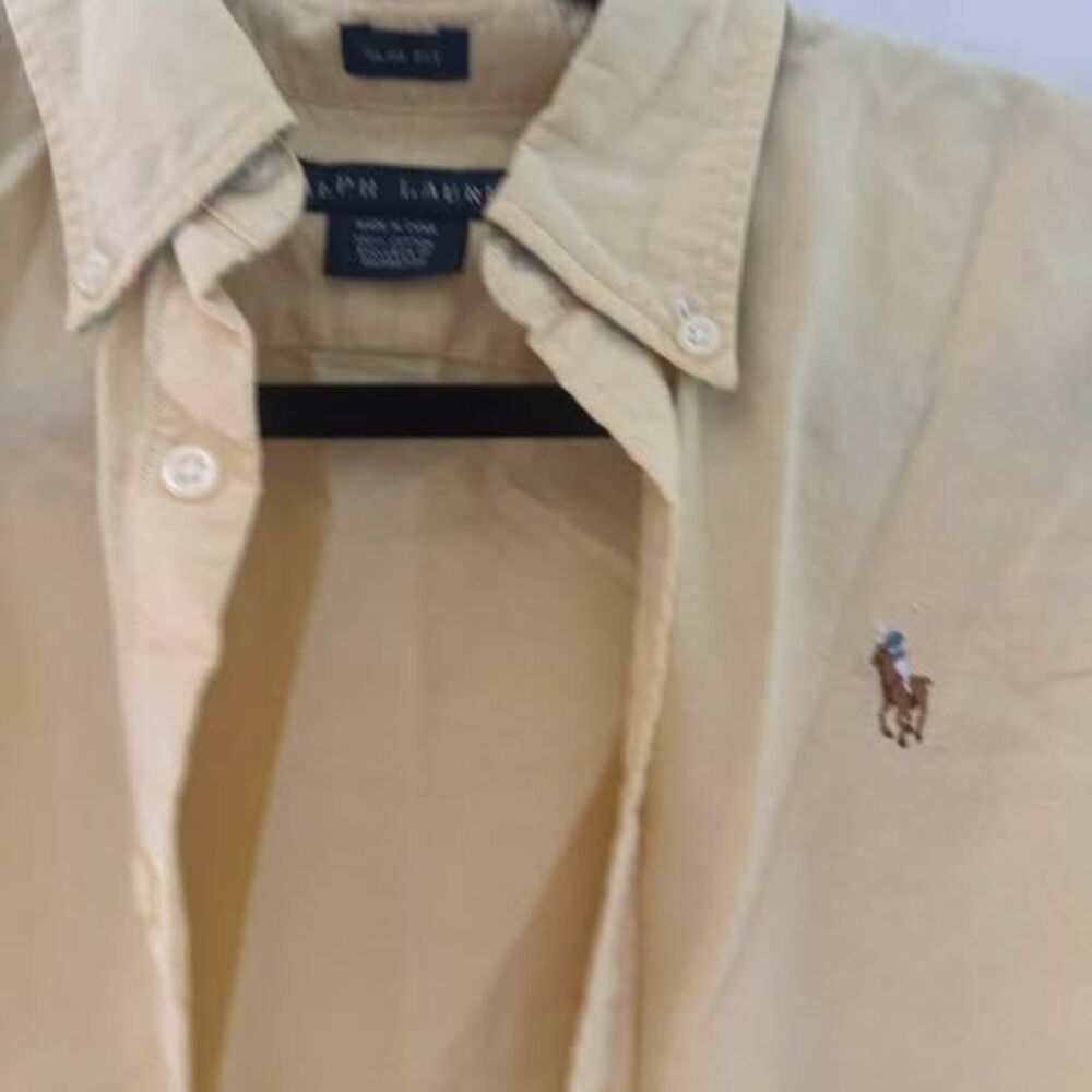 Ralph Lauren Slim Fit Yellow Oxford Shirt